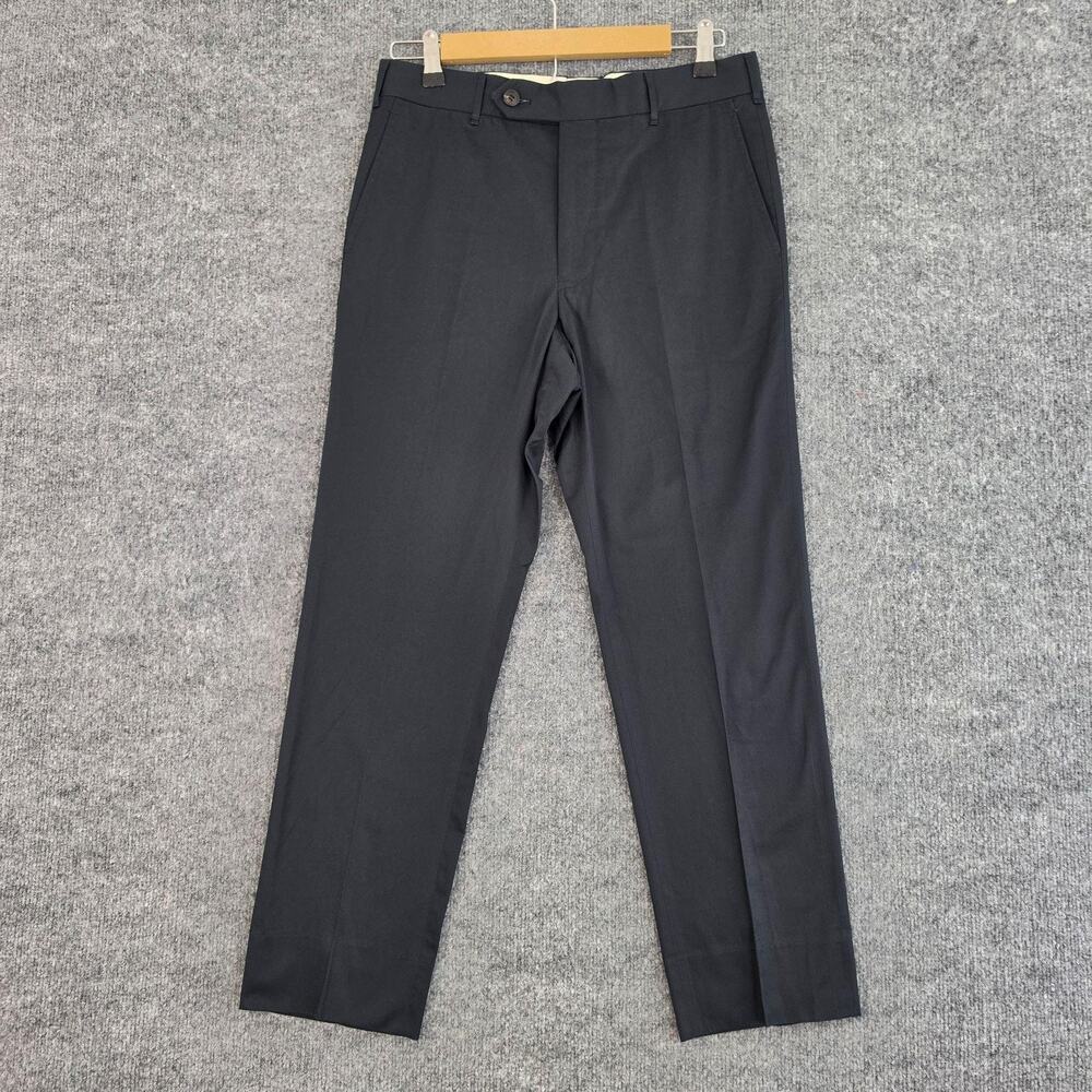 Rota Pantolini Pants Mens 46 Trousers Black Pleated Dressy Business Italy Office